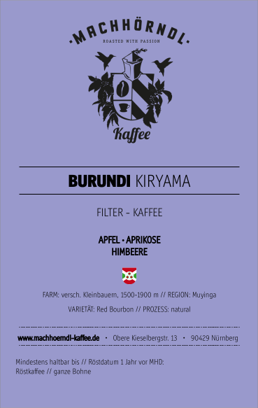 BURUNDI Kiryama - unverpackt